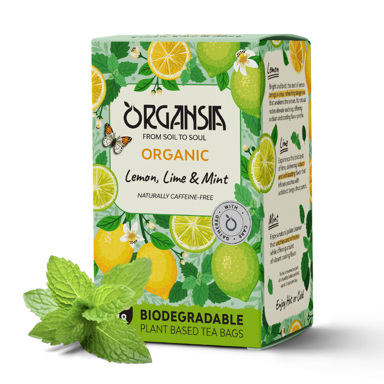 Organsia | Organic Lemon, Lime & Mint | 18 Tea Bags Organsia | Organic Lemon, Lime & Mint | 18 Tea Bags