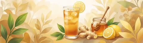 Iced Ginger Honey Switchel: A Tonic With Just One Tea Bag