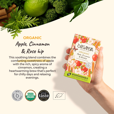 Organic Apple, Cinnamon & Rosehip - 18 Tea Bags