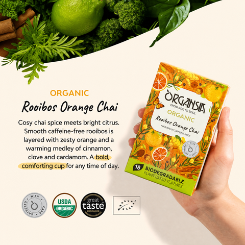 Organic Rooibos Orange Chai - 18 Tea Bags