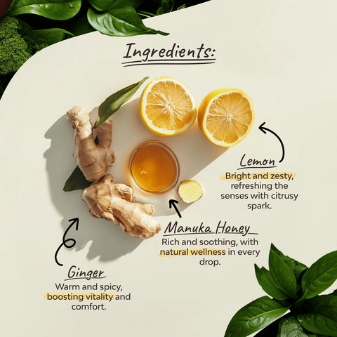 Organsia | Organic Lemon Ginger & Manuka Honey | 18 Tea Bags