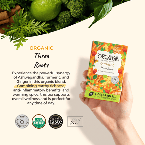 Organic Three Roots - 18 Tea Bags