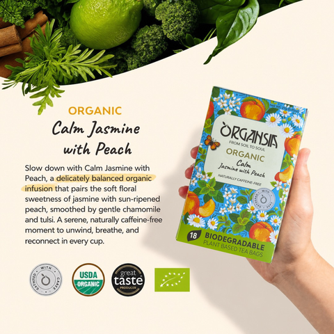 Organic Calm Jasmine with Peach - 18 Tea Bags